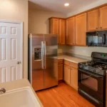 Painted kitchen cabinets in a modern kitchen