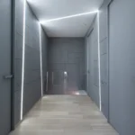 Internal doors and hallway in a modern home