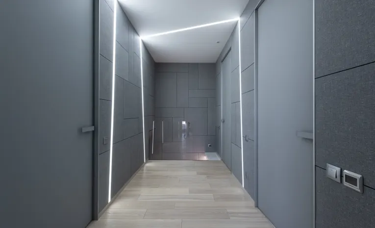 Internal doors and hallway in a modern home