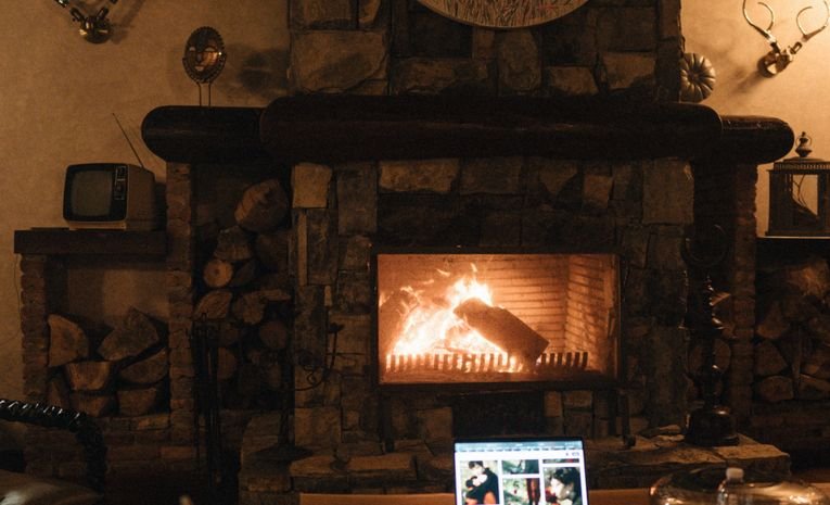 Small space interior design in a log cabin garden room