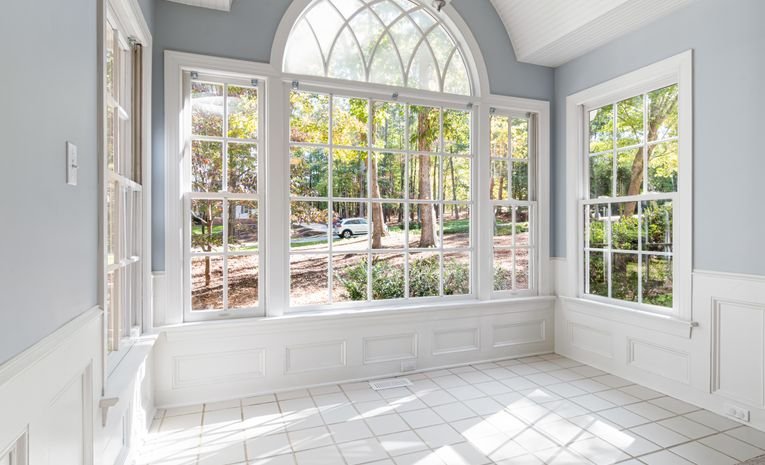 Double glazed window installation in a UK home