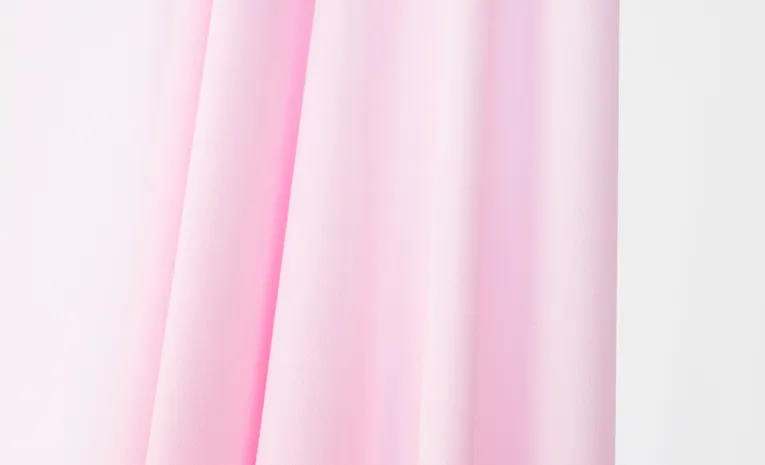 Soft gathered curtain folds showing pencil pleat heading style