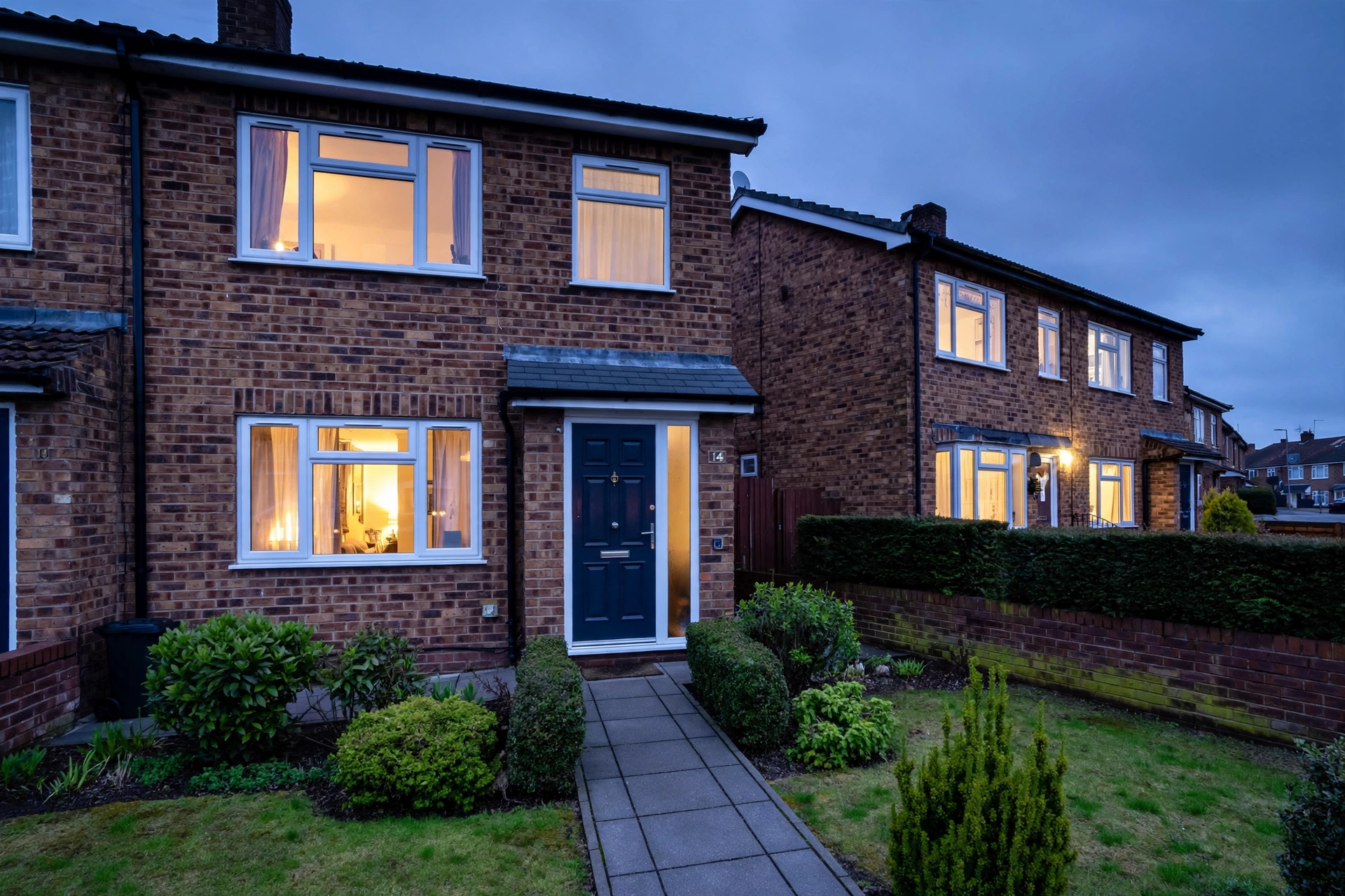Secure UK front door with a modern lock, preparing home security before a holiday